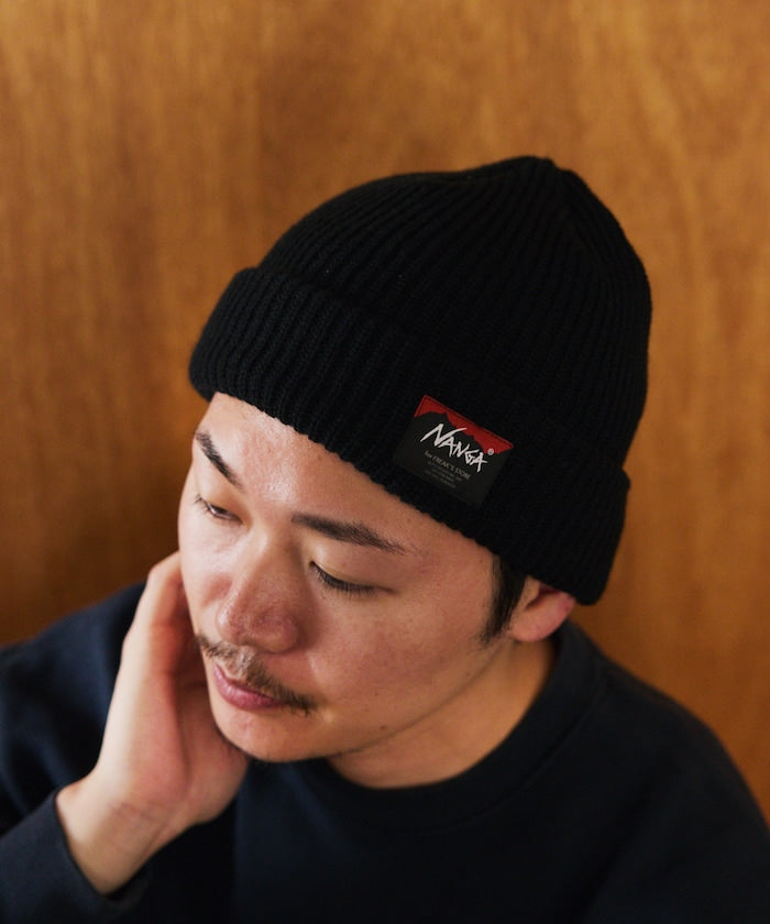 NANGA × FREAK'S STORE / BOX LOGO BULKY BEANIE 厚針織毛帽 *11月上旬出貨
