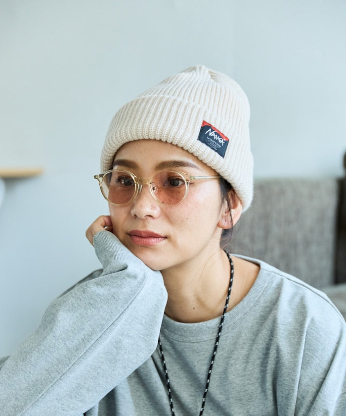 NANGA × FREAK'S STORE / BOX LOGO BULKY BEANIE 厚針織毛帽 *11月上旬出貨