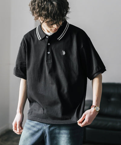 U.S. POLO ASSN. / 刺繡標誌天竺短袖Polo衫