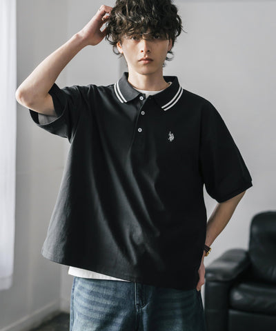 U.S. POLO ASSN. / 刺繡標誌天竺短袖Polo衫
