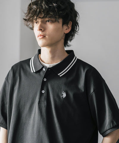 U.S. POLO ASSN. / 刺繡標誌天竺短袖Polo衫