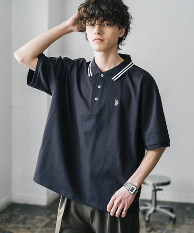 U.S. POLO ASSN. / 刺繡標誌天竺短袖Polo衫
