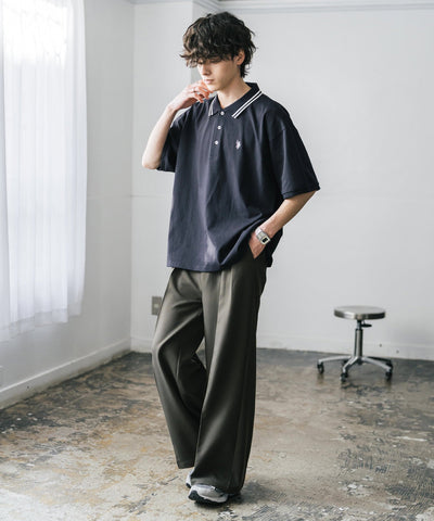 U.S. POLO ASSN. / 刺繡標誌天竺短袖Polo衫