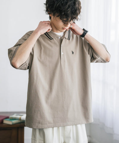 U.S. POLO ASSN. / 刺繡標誌天竺短袖Polo衫