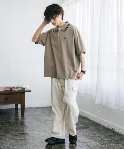 U.S. POLO ASSN. / 刺繡標誌天竺短袖Polo衫