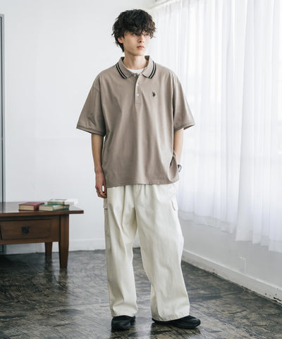 U.S. POLO ASSN. / 刺繡標誌天竺短袖Polo衫