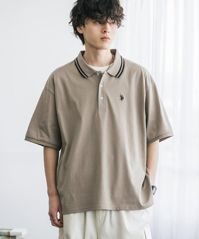 U.S. POLO ASSN. / 刺繡標誌天竺短袖Polo衫