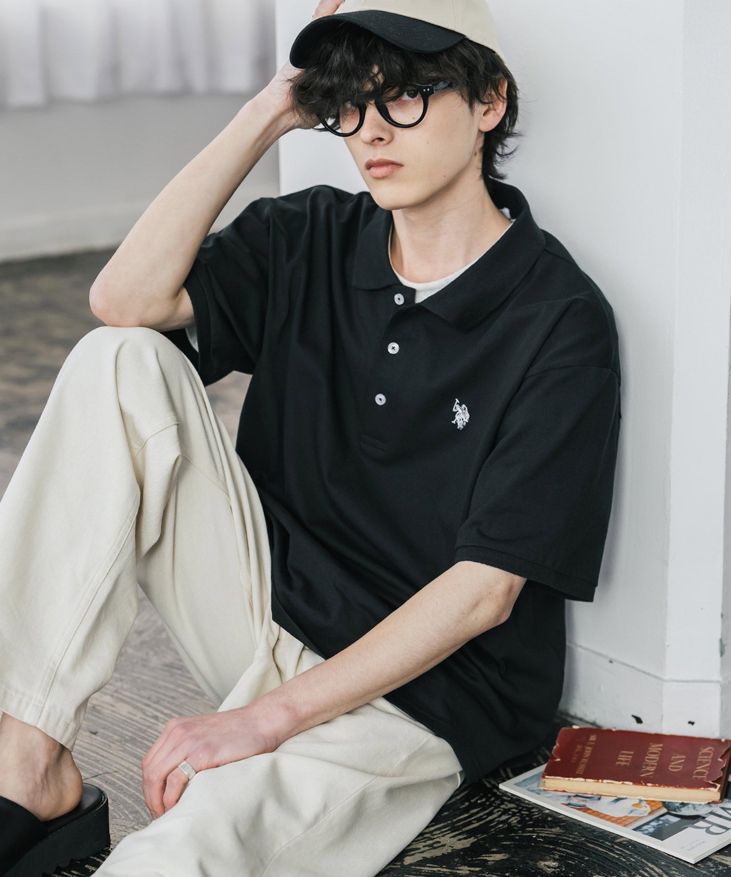 U.S. POLO ASSN. / 刺繡標誌天竺短袖Polo衫
