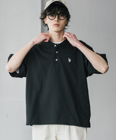 U.S. POLO ASSN. / 刺繡標誌天竺短袖Polo衫