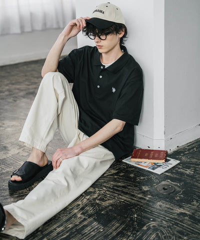 U.S. POLO ASSN. / 刺繡標誌天竺短袖Polo衫