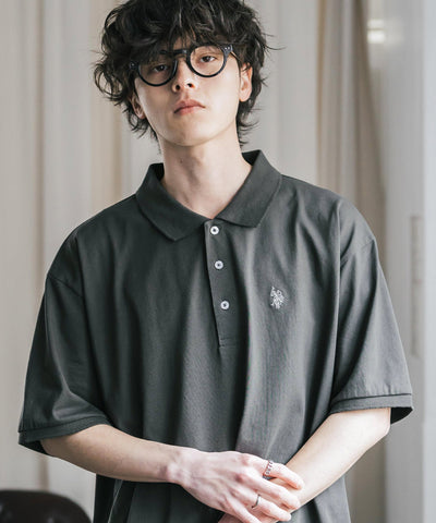U.S. POLO ASSN. / 刺繡標誌天竺短袖Polo衫