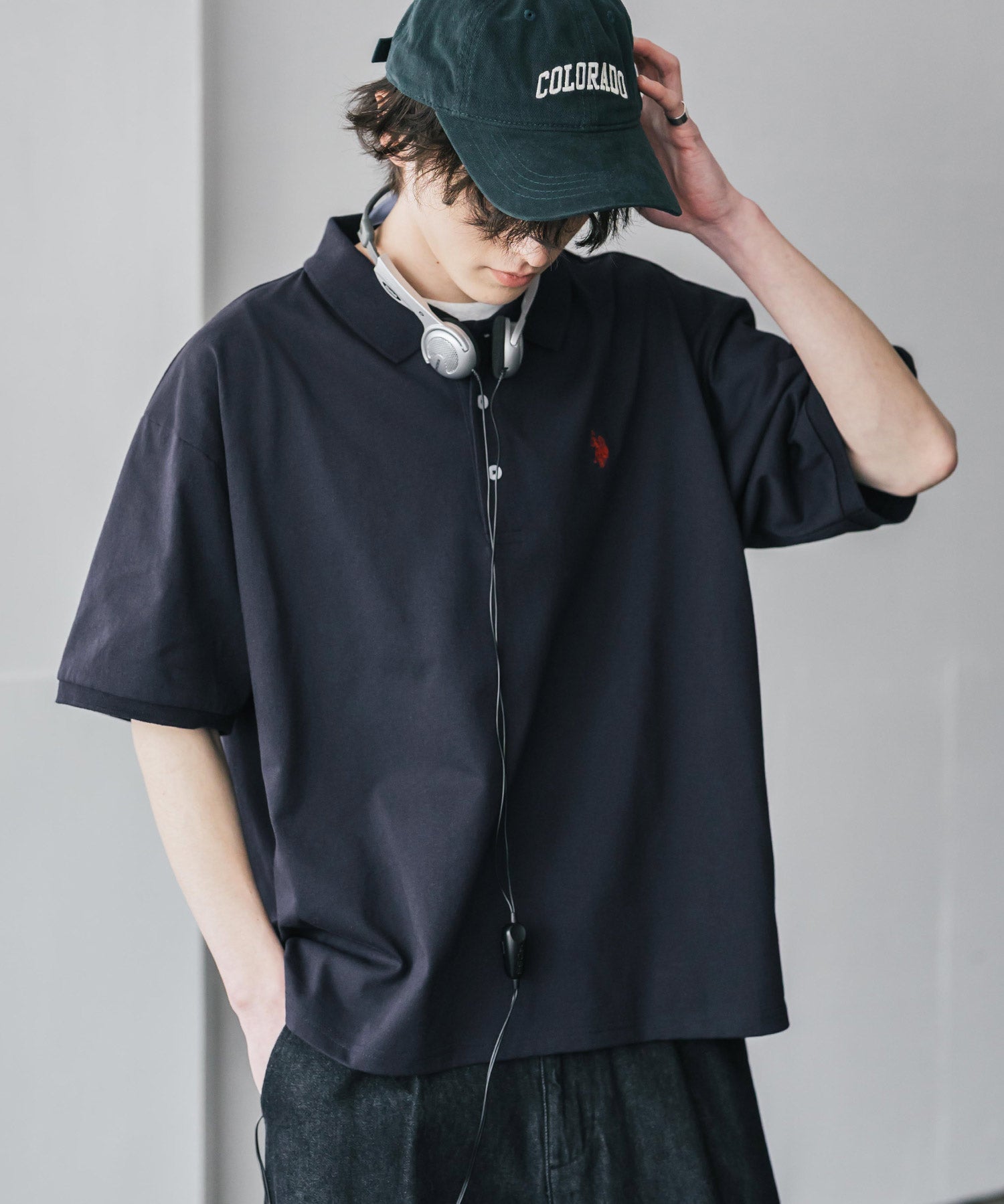 U.S. POLO ASSN. / 刺繡標誌天竺短袖Polo衫
