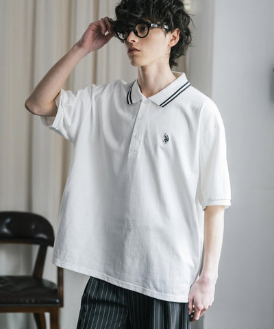 U.S. POLO ASSN. / 刺繡標誌天竺短袖Polo衫