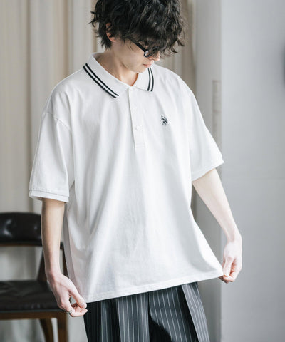 U.S. POLO ASSN. / 刺繡標誌天竺短袖Polo衫
