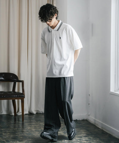 U.S. POLO ASSN. / 刺繡標誌天竺短袖Polo衫