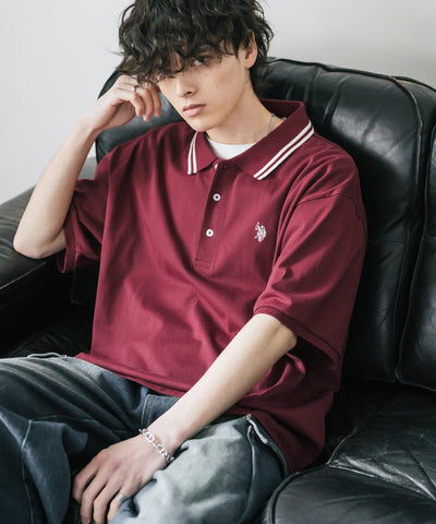 U.S. POLO ASSN. / 刺繡標誌天竺短袖Polo衫