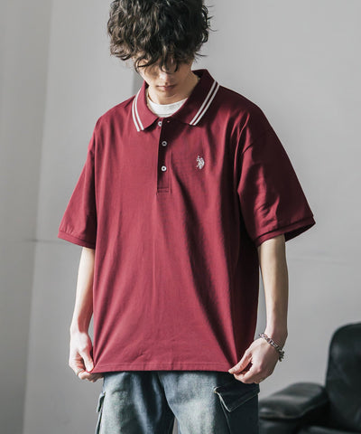 U.S. POLO ASSN. / 刺繡標誌天竺短袖Polo衫