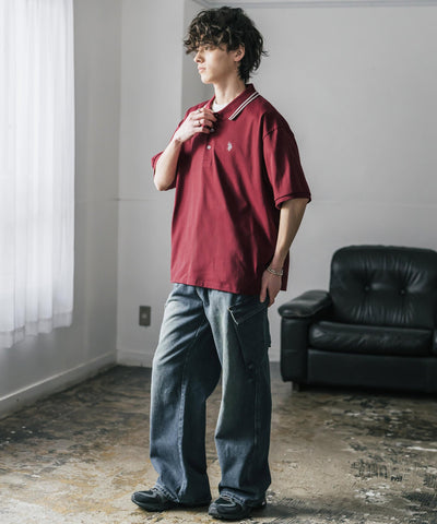 U.S. POLO ASSN. / 刺繡標誌天竺短袖Polo衫