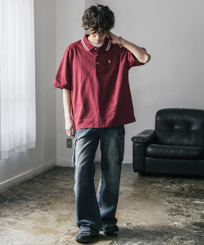 U.S. POLO ASSN. / 刺繡標誌天竺短袖Polo衫
