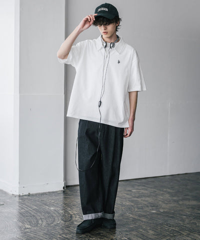U.S. POLO ASSN. / 半拉鍊刺繡短袖 Polo 衫