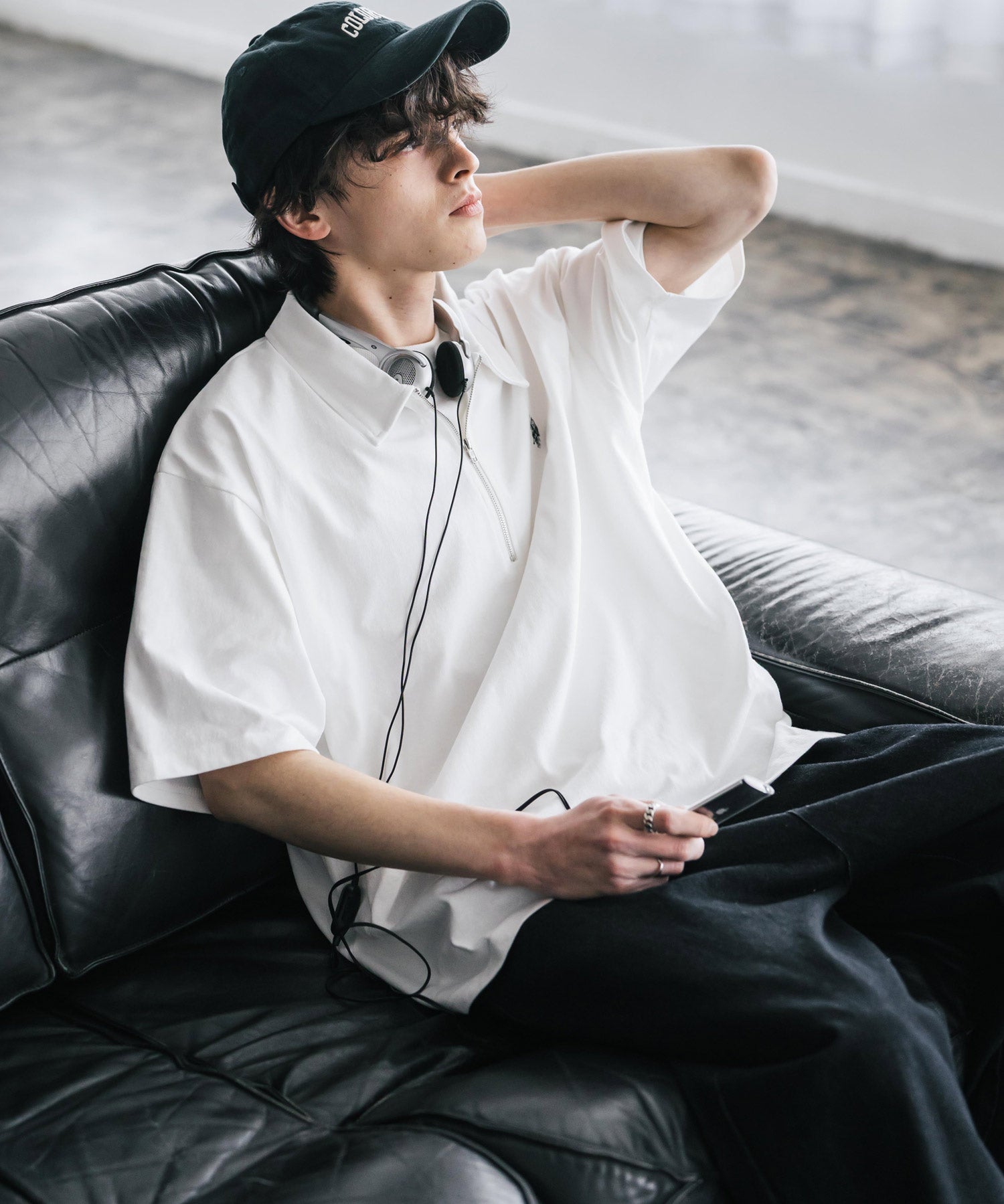 U.S. POLO ASSN. / 半拉鍊刺繡短袖 Polo 衫