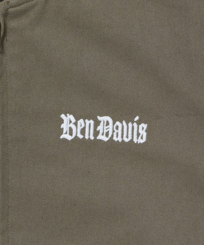 BEN DAVIS / 復古刺繡羅紋袖口 帆布工作外套