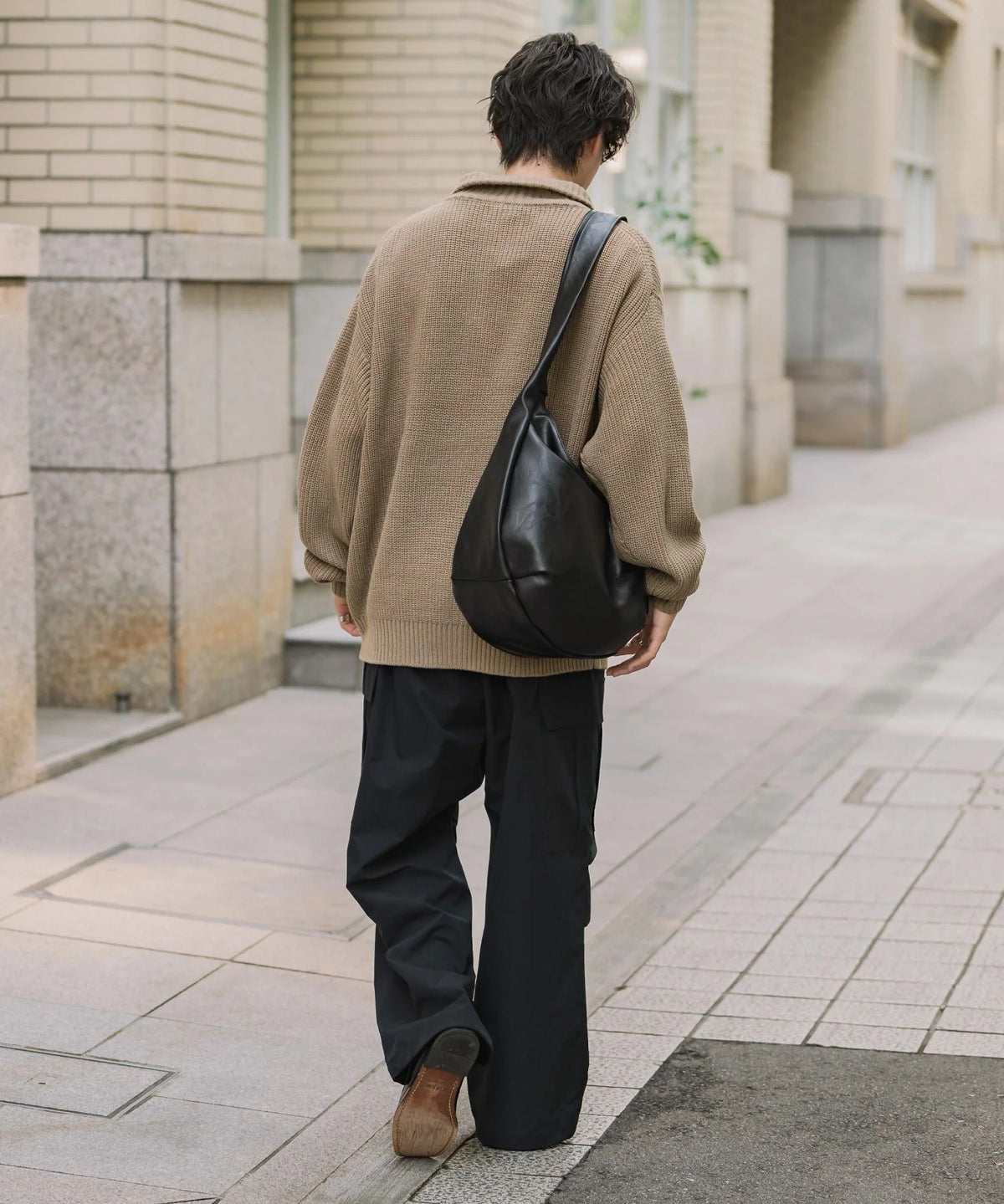 U.S. POLO ASSN.  / 寬鬆畦編刺繡 半拉鍊針織衫（日本聯名限定）