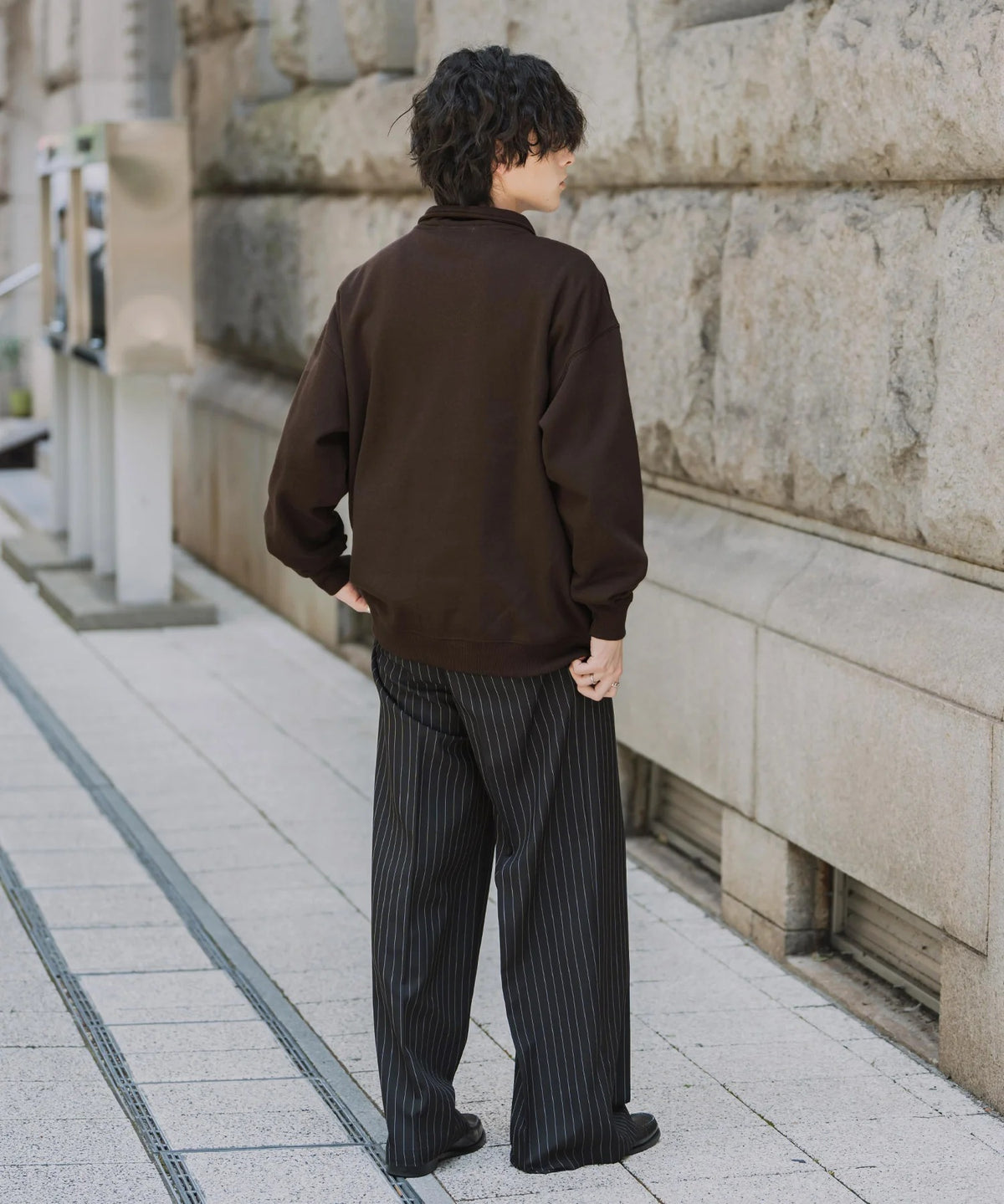 U.S. POLO ASSN. / 寬鬆 刷毛刺繡 半拉鍊開襟衫（日本聯名限定）