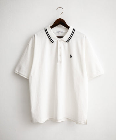 U.S. POLO ASSN. / 刺繡標誌天竺短袖Polo衫