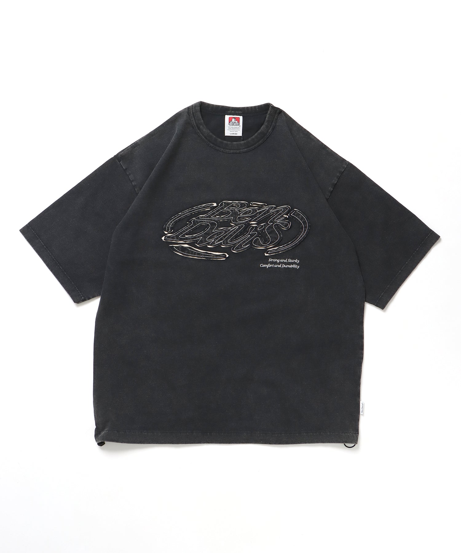 BEN DAVIS WHITE LABEL OVAL VNTG DRAW STRING TEE / 標誌 短袖T恤