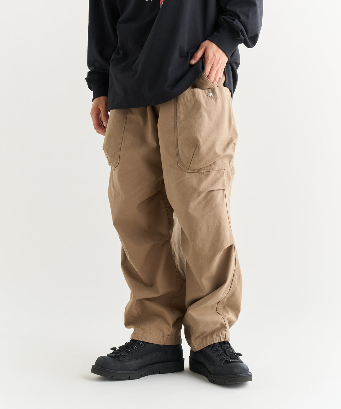 NANGA BACK SATIN EASY CARGO PT / 立體輪廓感後綿斜紋多口袋抽繩工作褲