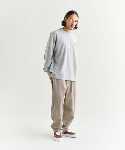 NANGA ECO HYBRID BOX LOGO EMBROIDERY L/S TEE(UNISEX) / 刺繡長袖T恤