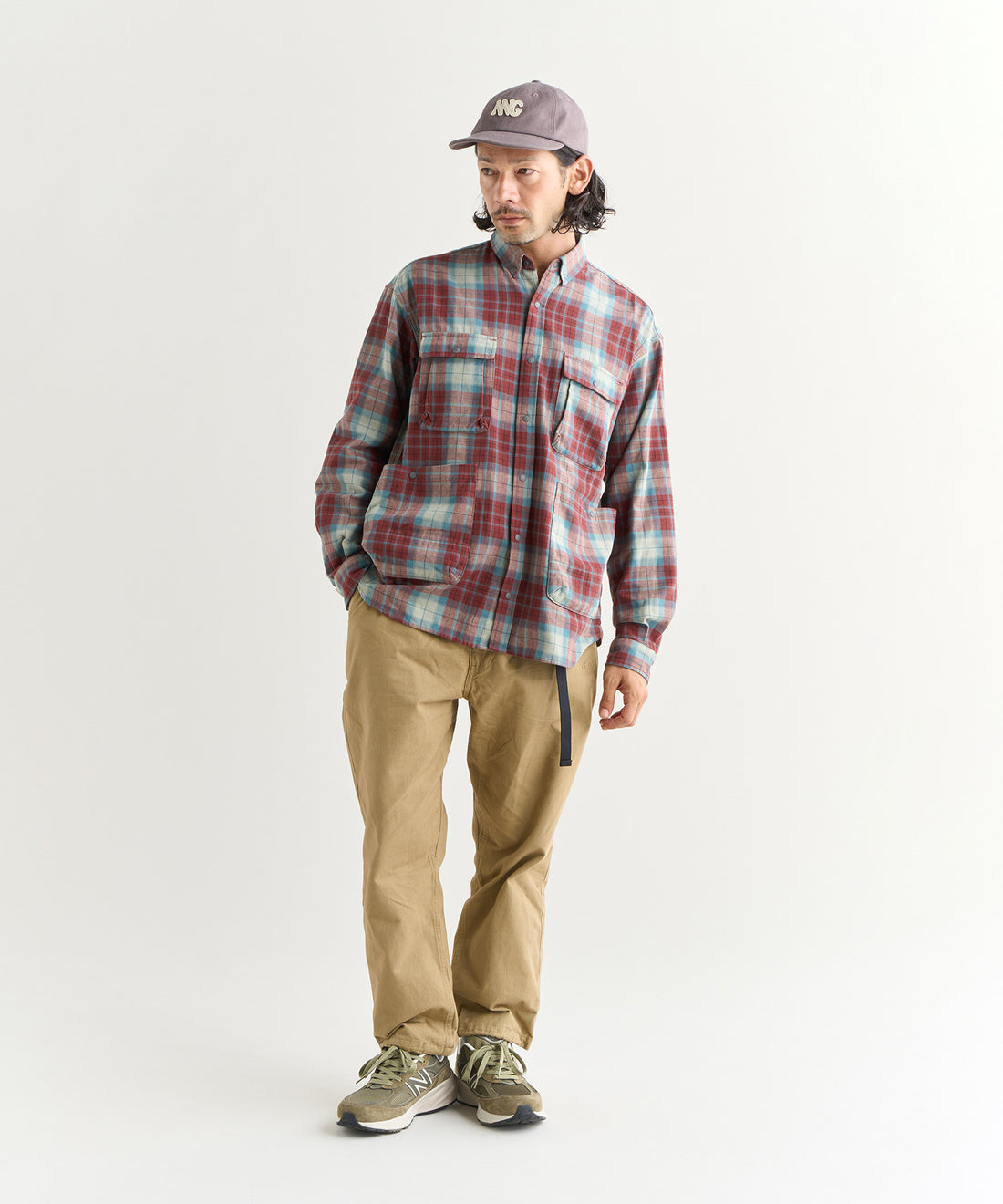 NANGA FADE TARTAN CHECK CAMP SHIRT / 格紋營地襯衫