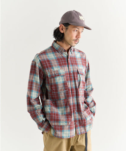NANGA FADE TARTAN CHECK CAMP SHIRT / 格紋營地襯衫