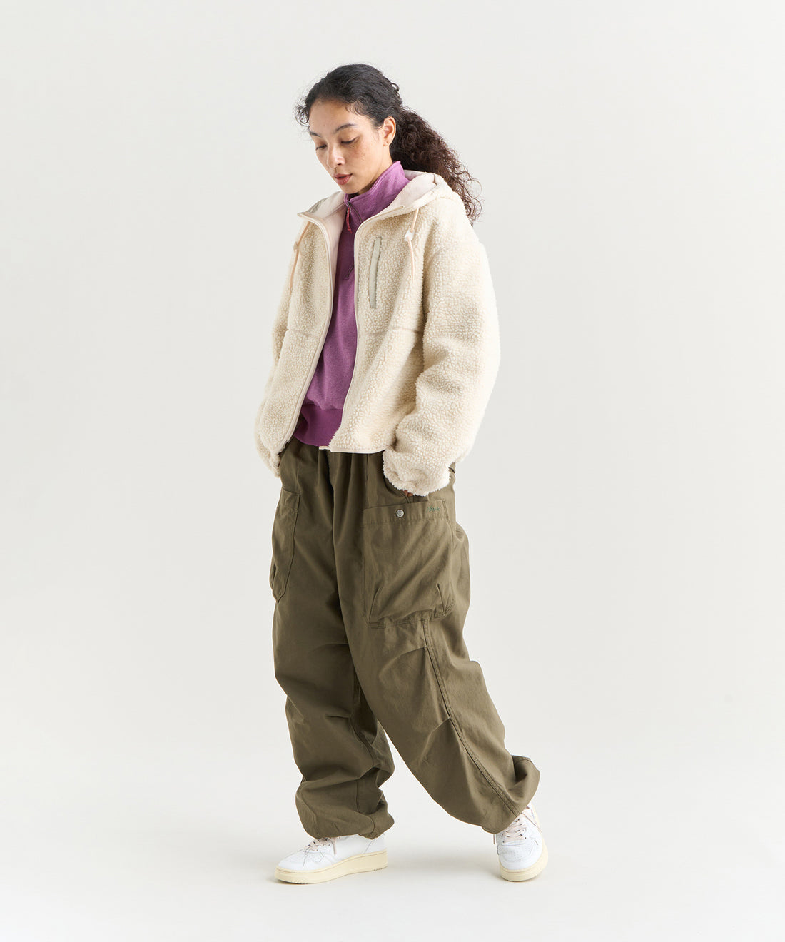 NANGA BACK SATIN EASY CARGO PT / 立體輪廓感後綿斜紋多口袋抽繩工作褲