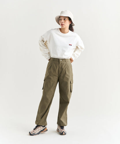 NANGA ECO HYBRID BOX LOGO EMBROIDERY L/S TEE(UNISEX) / 刺繡長袖T恤