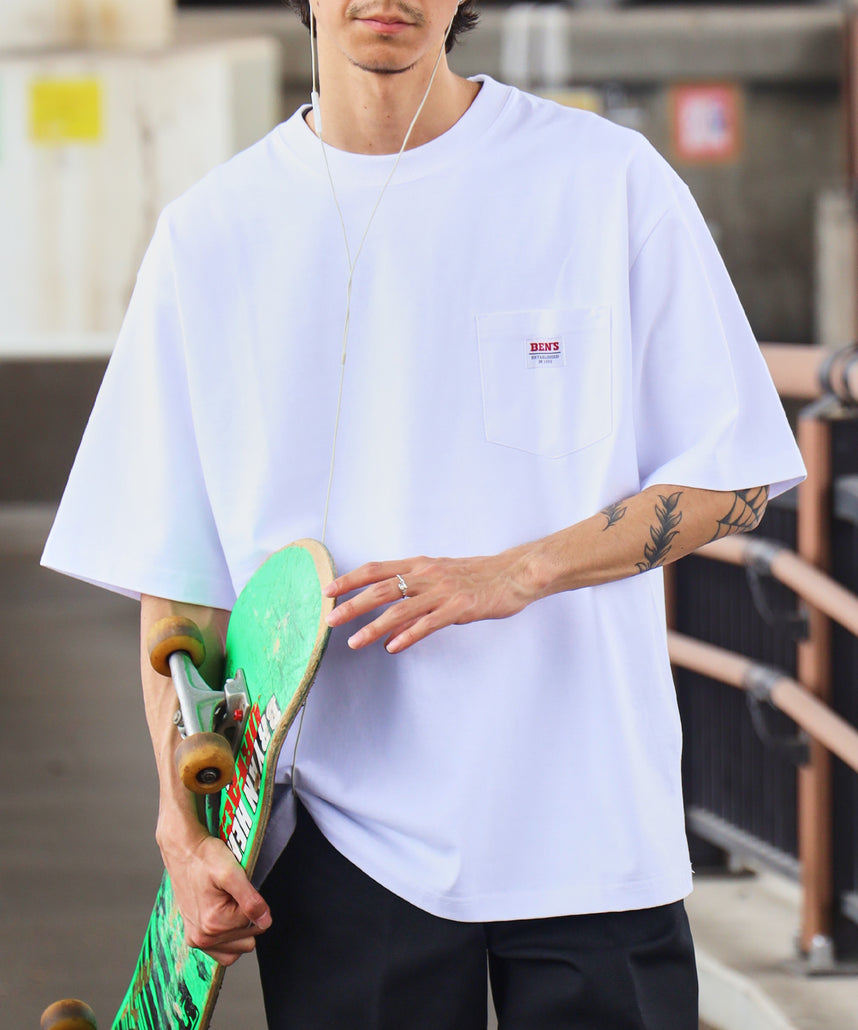 BEN DAVIS BIG POCKET TEE  / 復古小標 重磅口袋 短袖T恤
