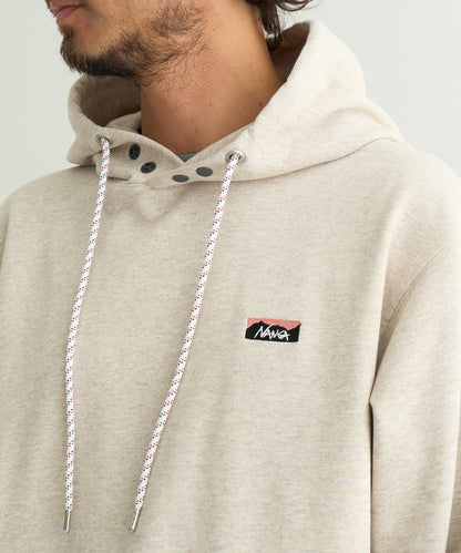 NANGA ECO HYBRID MINI BOX LOGO EMBROIDERY SWEAT HOODIE / 刺繡小標 連帽衫