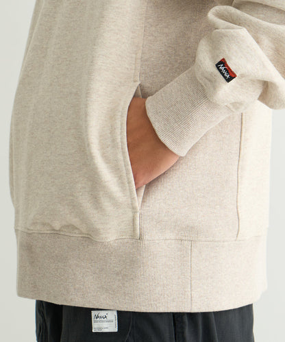 NANGA ECO HYBRID MINI BOX LOGO EMBROIDERY SWEAT HOODIE / 刺繡小標 連帽衫