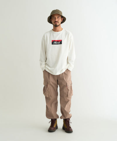 NANGA ECO HYBRID BOX LOGO L/S TEE(UNISEX) / 長袖T恤