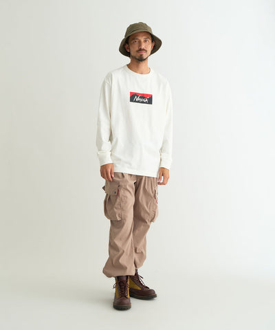 NANGA ECO HYBRID BOX LOGO L/S TEE(UNISEX) / 長袖T恤