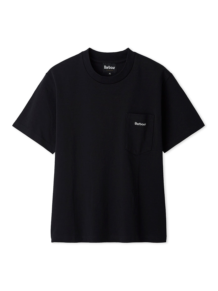 BARBOUR / 胸口刺繡口袋羅馬布 短袖T恤（日本限定/女裝）