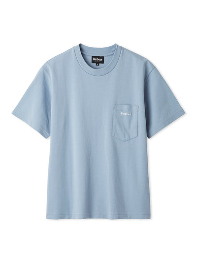 BARBOUR / 胸口刺繡口袋羅馬布 短袖T恤（日本限定/女裝）