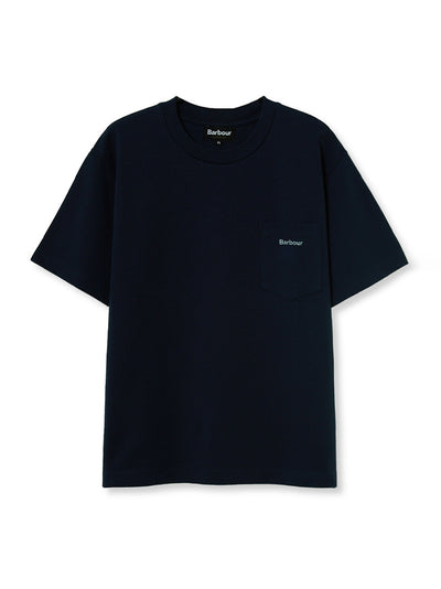 BARBOUR / 胸口刺繡口袋羅馬布 短袖T恤（日本限定/女裝）