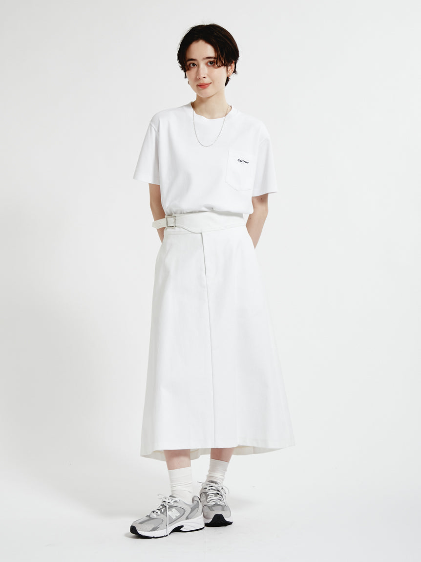BARBOUR / 胸口刺繡口袋羅馬布 短袖T恤（日本限定/女裝）