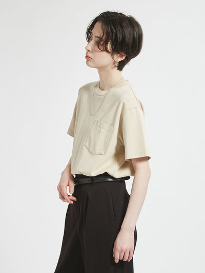 BARBOUR / 胸口刺繡口袋羅馬布 短袖T恤（日本限定/女裝）