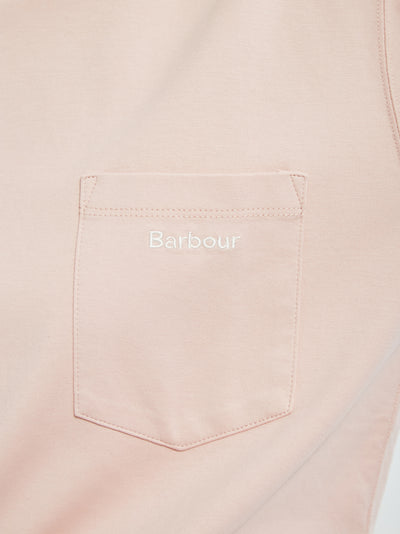 BARBOUR / 胸口刺繡口袋羅馬布 短袖T恤（日本限定/女裝）