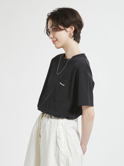 BARBOUR / 胸口刺繡口袋羅馬布 短袖T恤（日本限定/女裝）