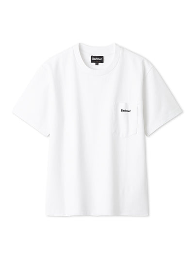BARBOUR / 胸口刺繡口袋羅馬布 短袖T恤（日本限定/女裝）