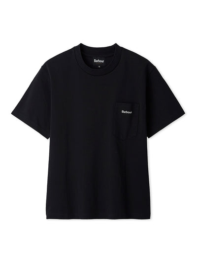 BARBOUR / 胸口刺繡口袋羅馬布 短袖T恤（日本限定/女裝）